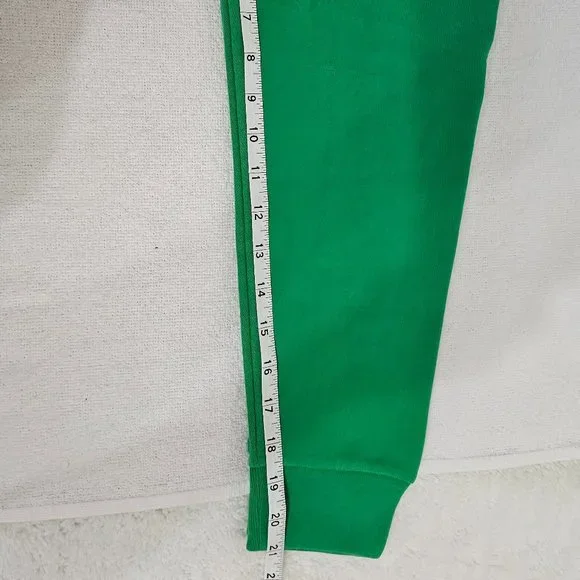 Victoria’s Secret PINK fleece cropped cinched campus hoodie size Medium  Green - Picture 9 of 12